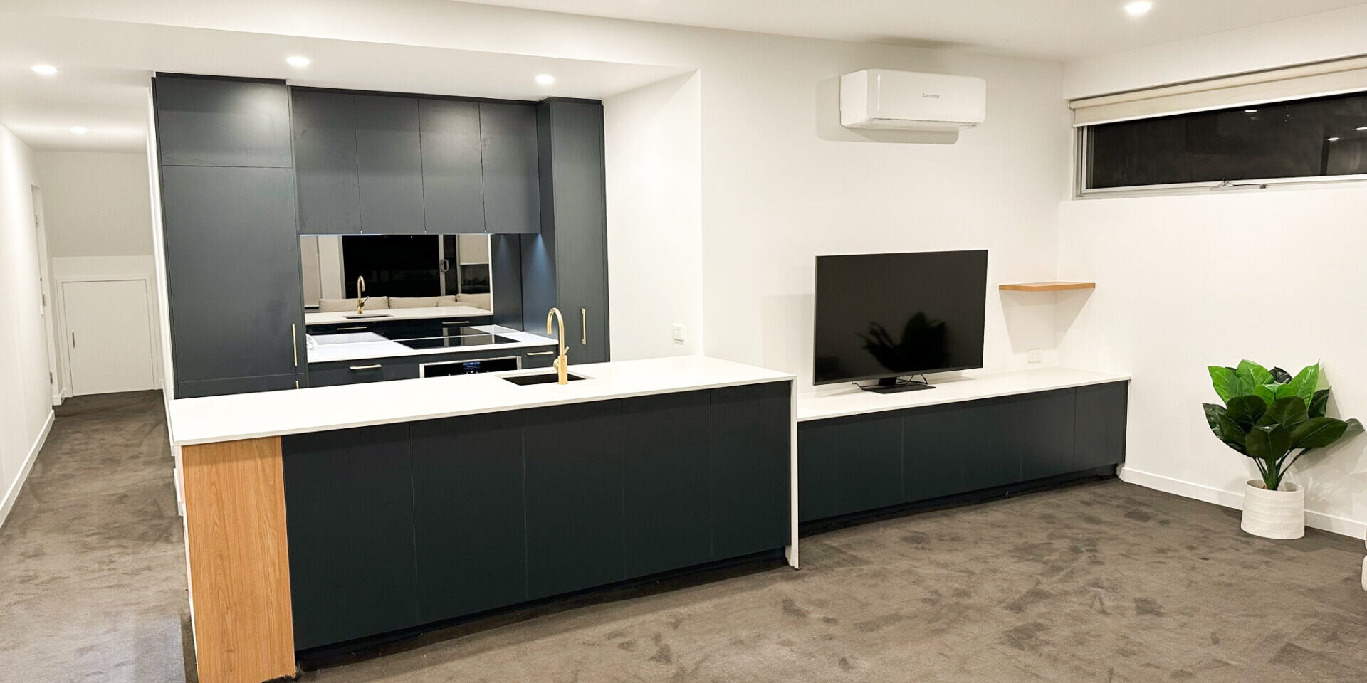 Kitchen / Living Room Cabinet Renovation | South Melbourne | Axis Kitchens